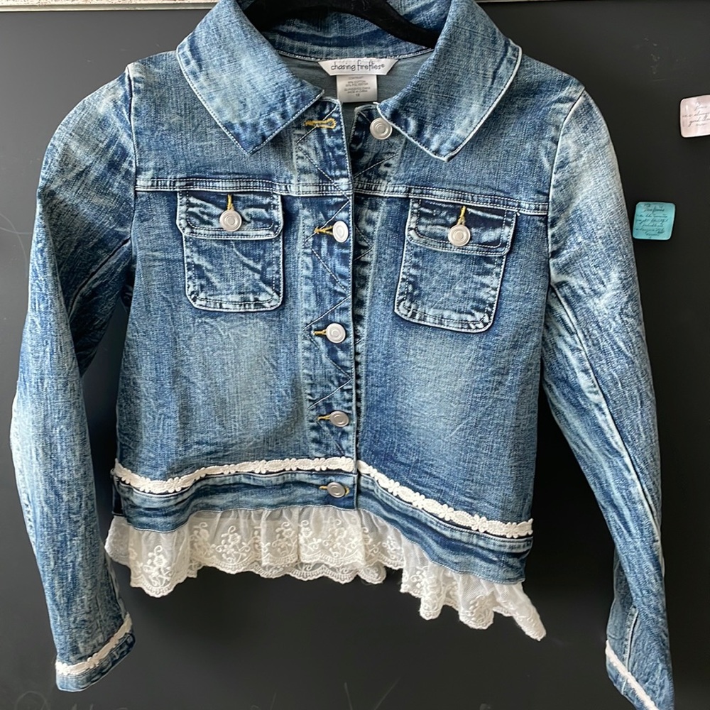 Chasing Fireflies Denim and Lace Jacket